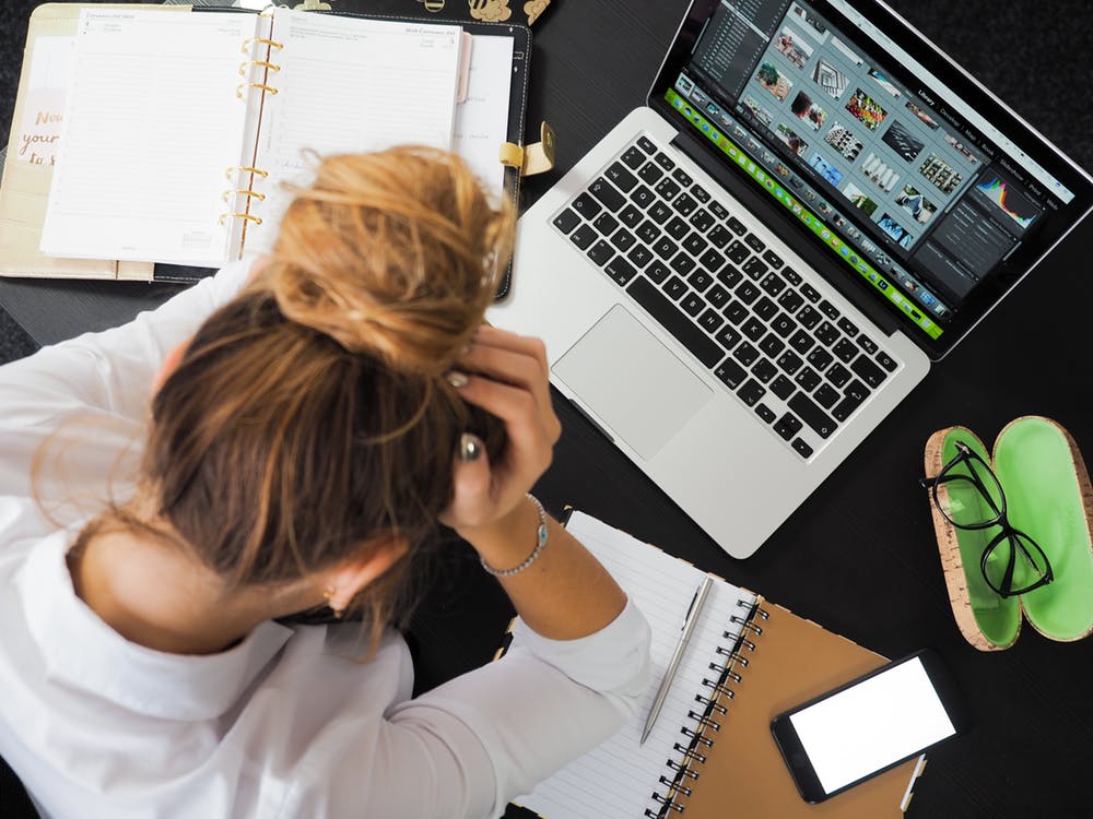 Woman sitting at desk