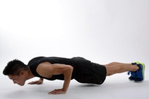Press Up done by an endurance athlete
